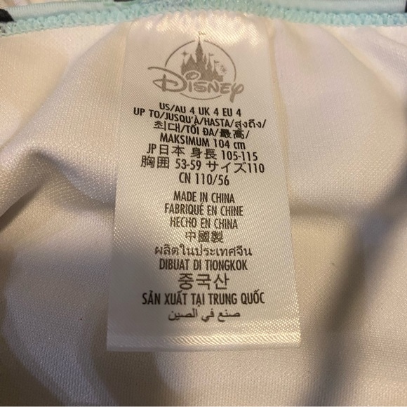 Disney Stitch Hawaiian Luau One Piece Swimsuit SPF 50 Blue - Picture 5 of 7